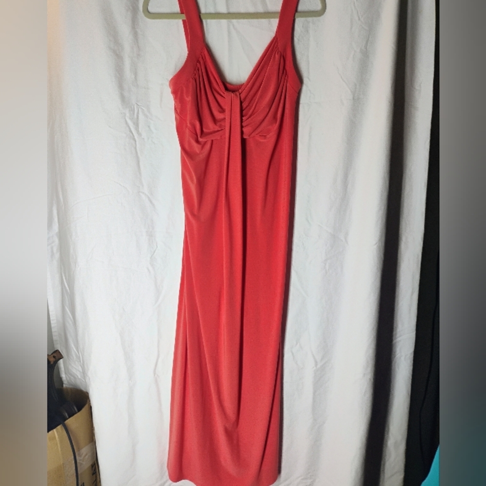 Antthony Coral Sleeveless Maxi Gown for Cocktail